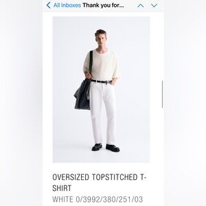 ZARA lightweight knit oversized tee